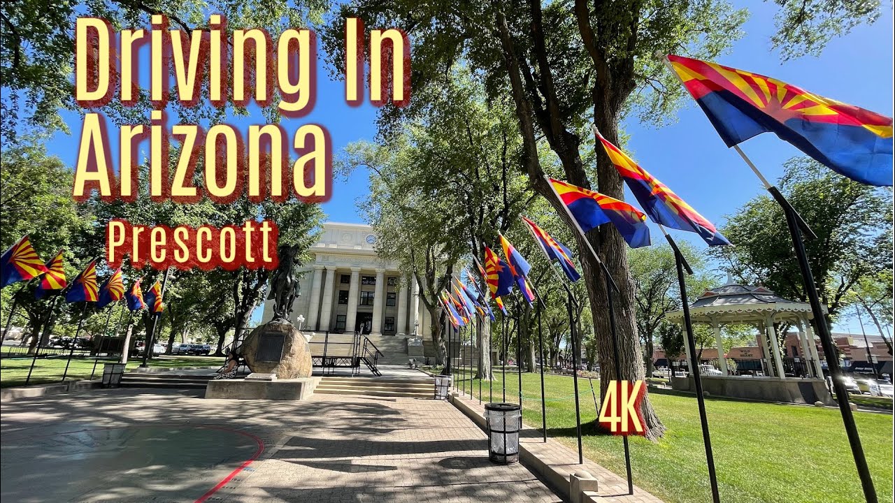 Prescott Arizona Tour 4K | Driving Historic Downtown Whiskey Row