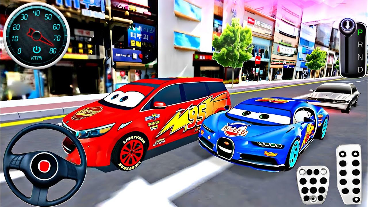 Lightning McQueen Bugatti Chiron City City Driving - 3D Driving Class #1