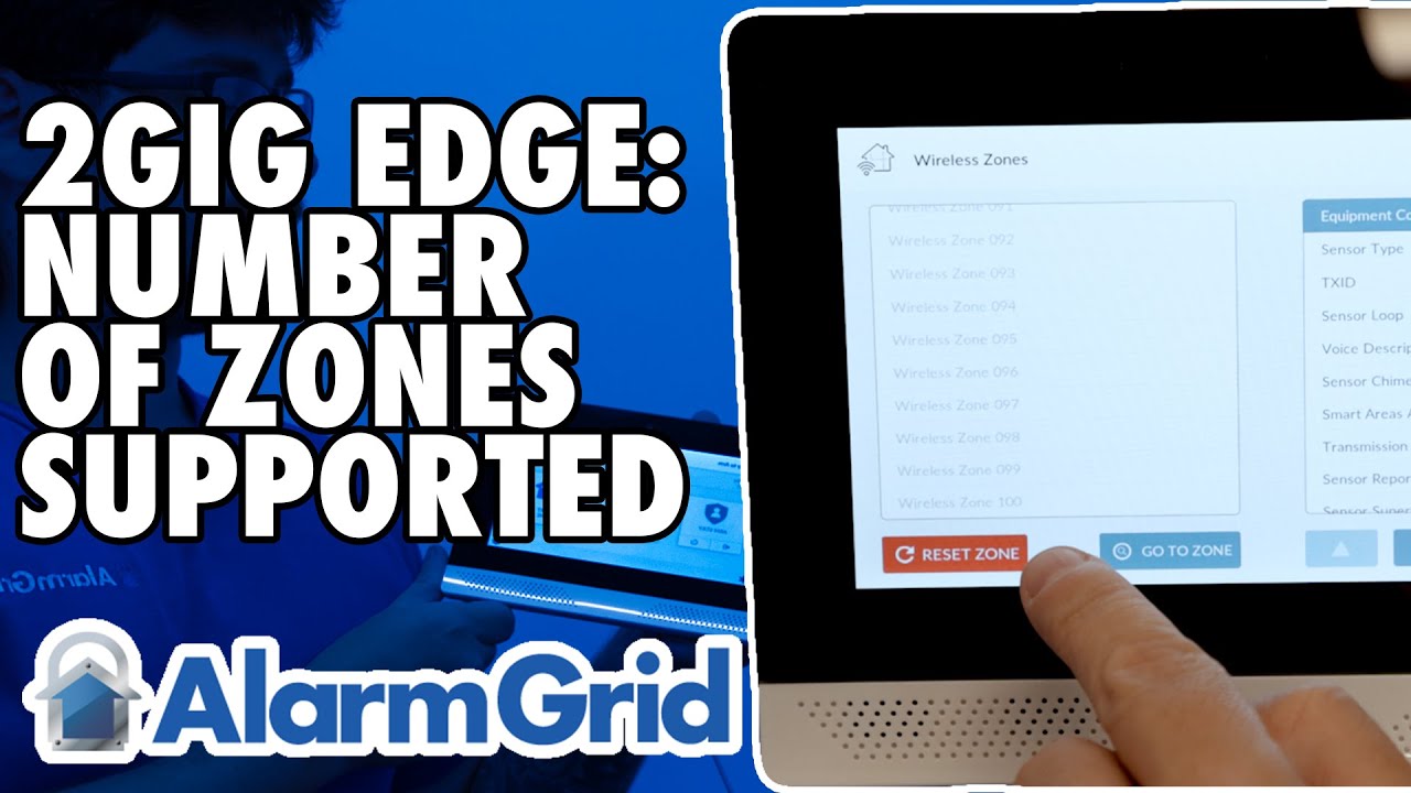 2GIG Edge: Количество поддерживаемых зон