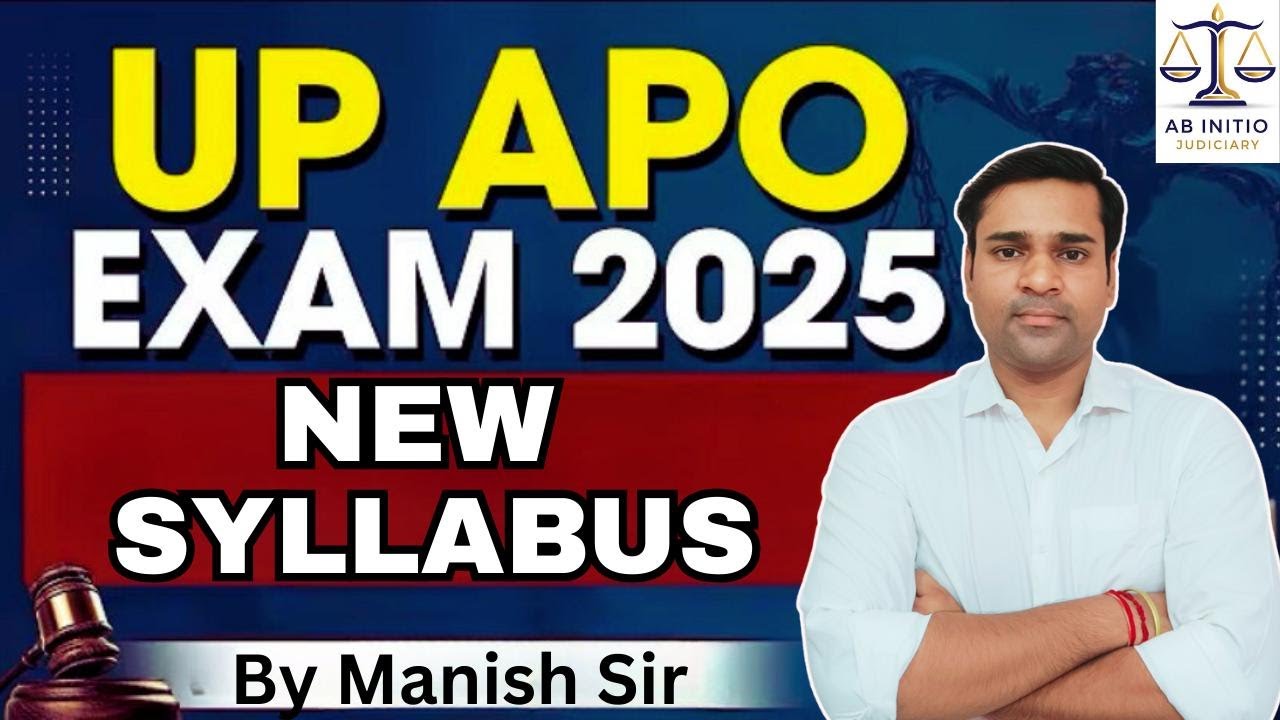 UP APO New Syllabus || Manish Sir || #abibitiojudiciary
