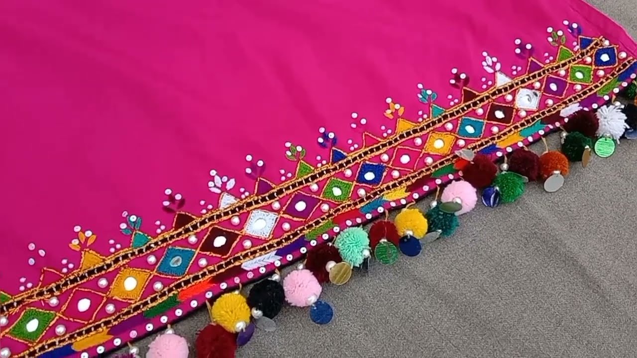 नवीनतम ईद पोशाक सिंधी latest Eid dress sindhi hand embroidery designs mirror work for dress 2022