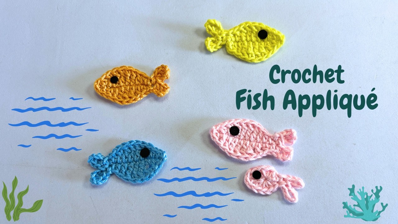 Crochet a Fish Appliqu&eacute;. Easy & Quick Tutorial!