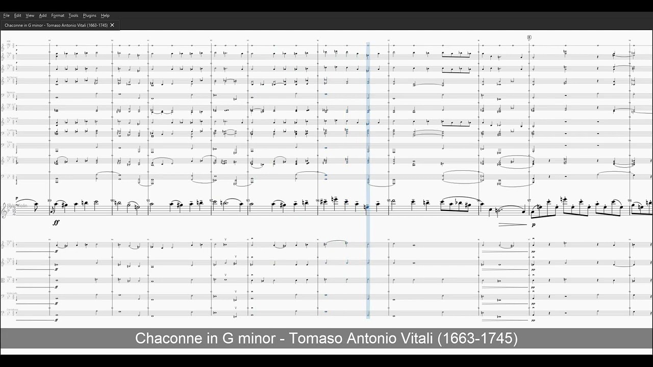Vitali - Chaconne in G minor - VOO - Level 6 Orchestra + Organ Only