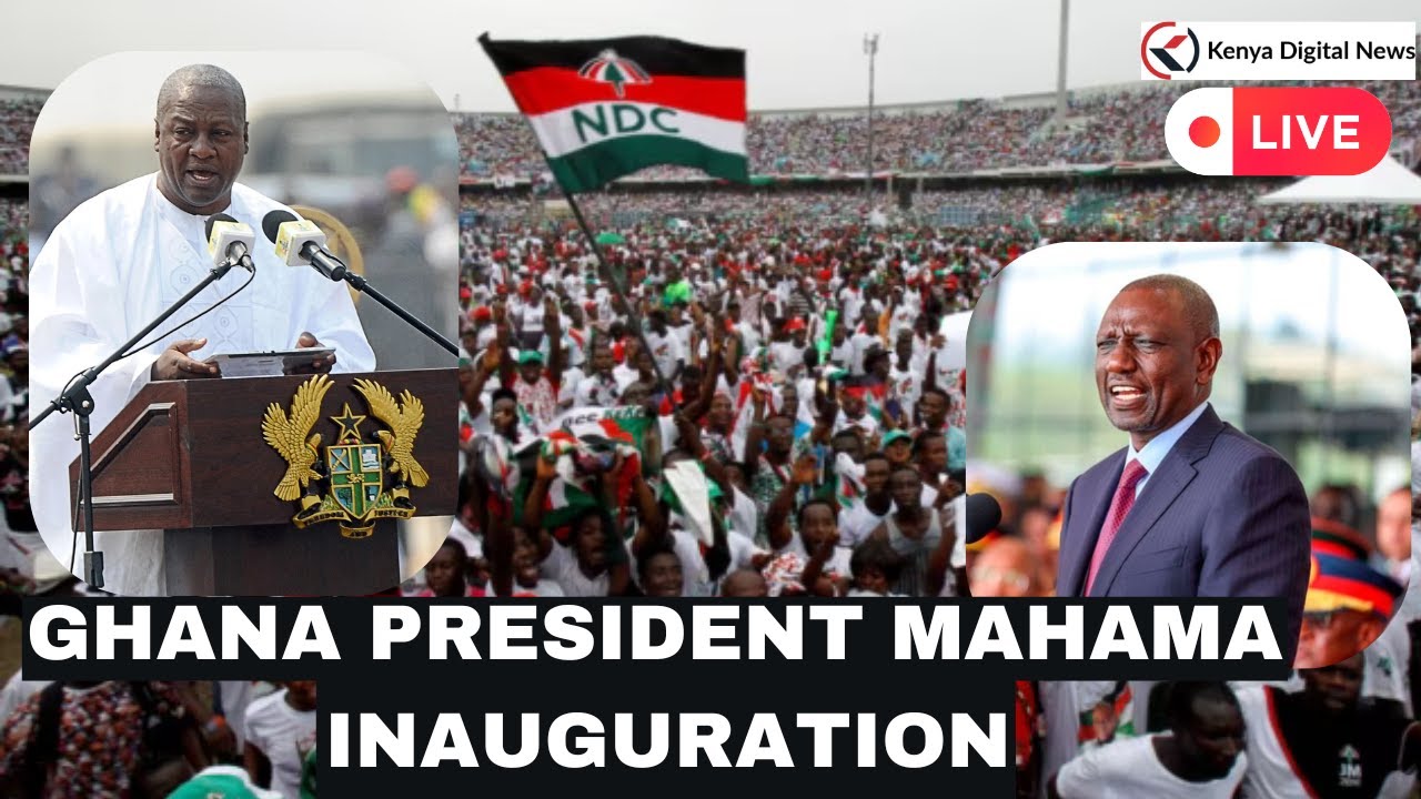 LIVE: President Ruto and other leaders attend Ghana President John Mahama's Inauguration in Accra!!