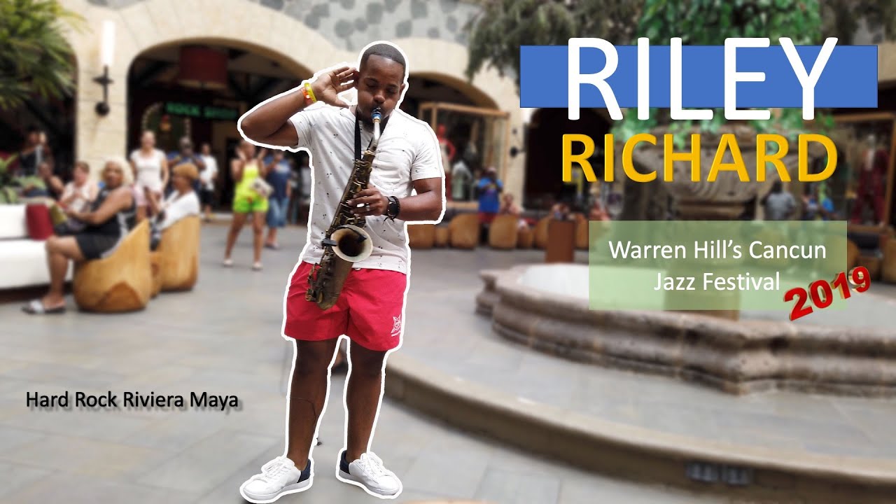 Saxophonist Riley Richard at the 2019 Warren Hill's Cancun Jazz Festival