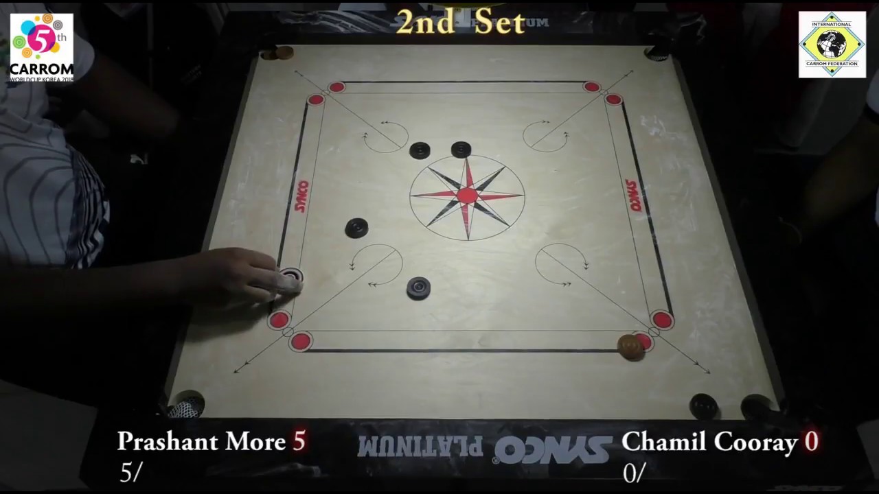 Carrom WORLD CUP KOREA 2018 Men's Team Event Final 2nd Set-Chamil Cooray vs Prashant More