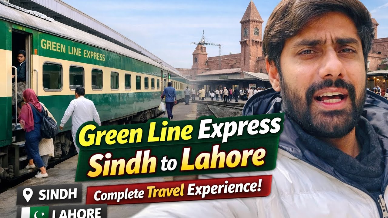 Green Line Express Complete Travel Experience | Sindh to Lahore Train Vlog Pakistan