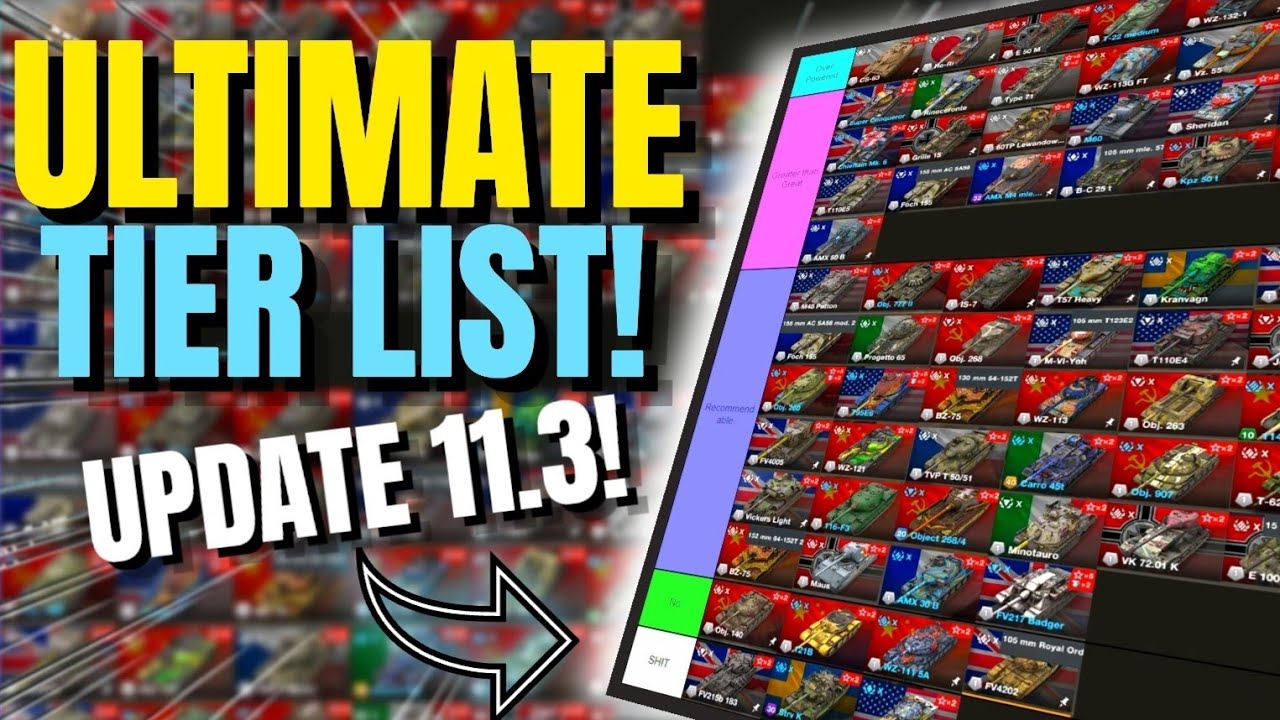 WOTB | RANKING ALL TIER X TANKS IN UPDATE 11.3! | ONLY TIER LIST YOU NEED?