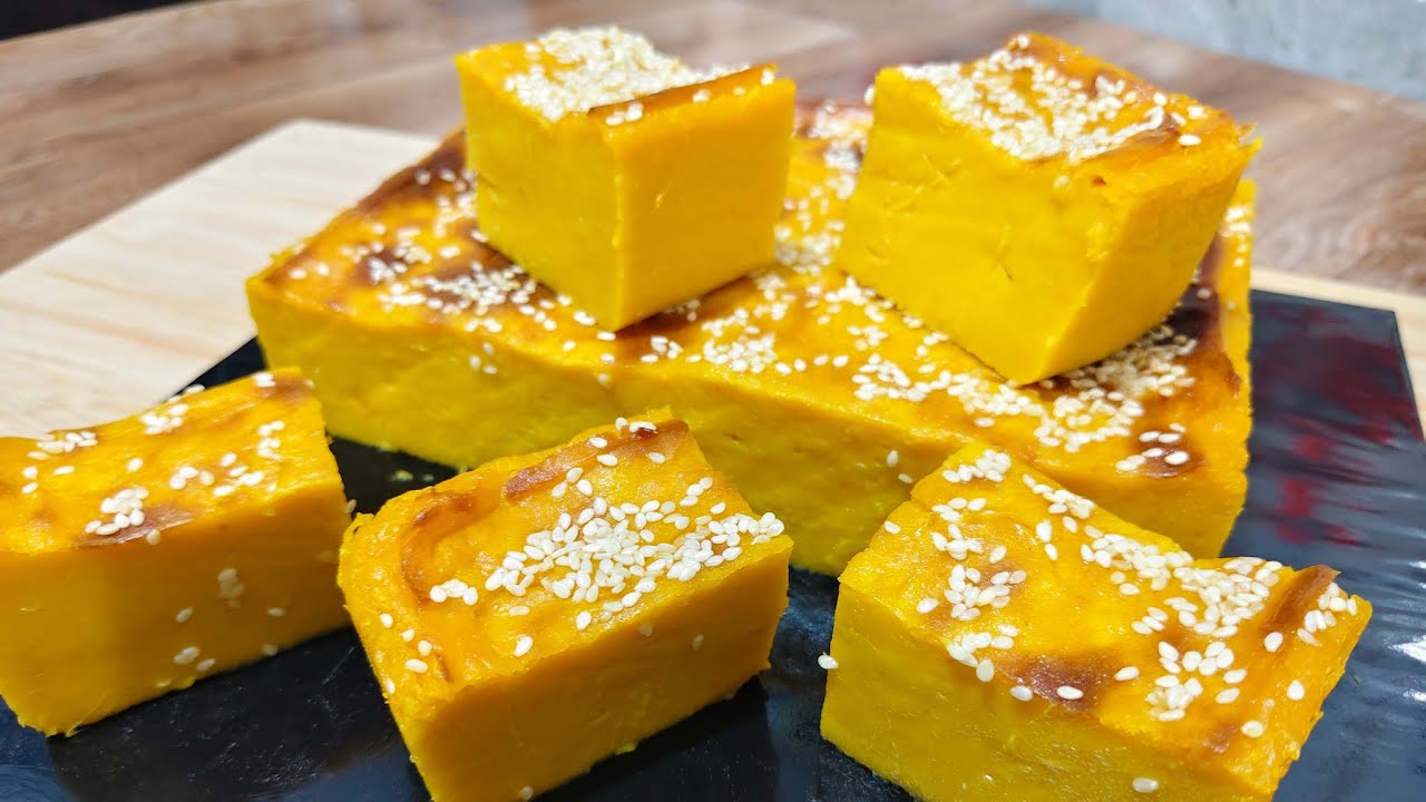 Bingka labu tepung beras |lembut dan cair dimulut