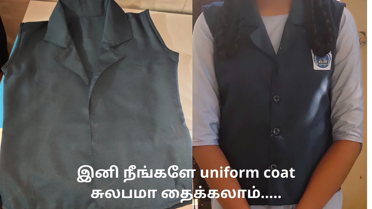 uniform coat cutting - easy way to cut uniform coat - detail cutting explanation for beginners