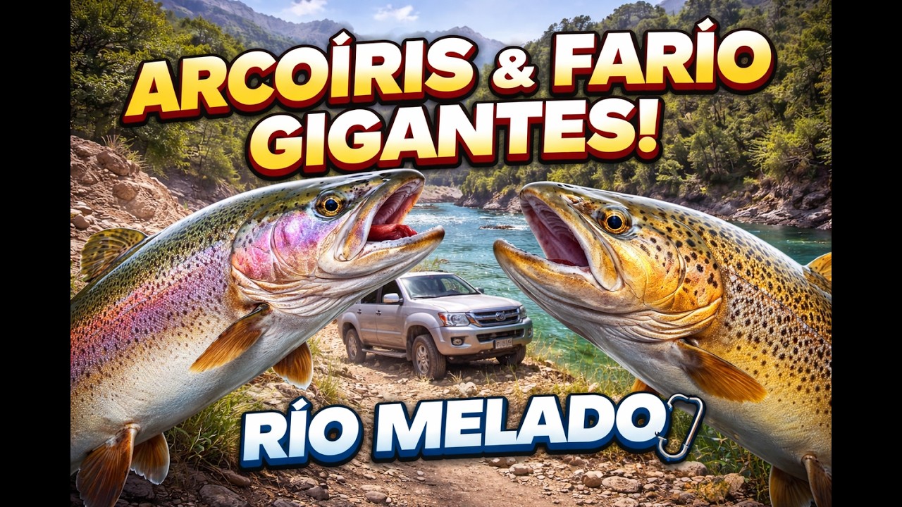 Trucha Arcoíris y Fario gigantes! Pesca en el Río Melado 🎣 Aventura 4x2 🛻 ⛰️