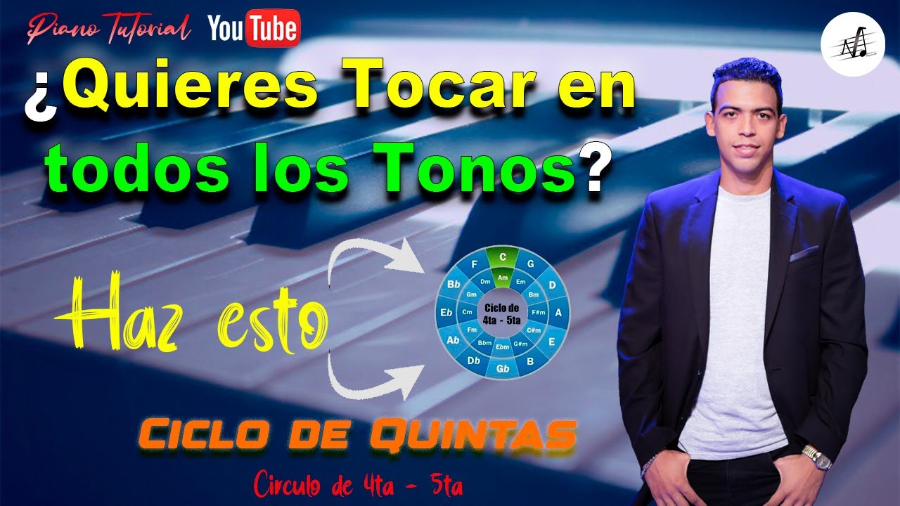Circulo de Quintas en el Piano. Aprende a tocar en todos los tonos. Ciclo de cuartas y quintas.