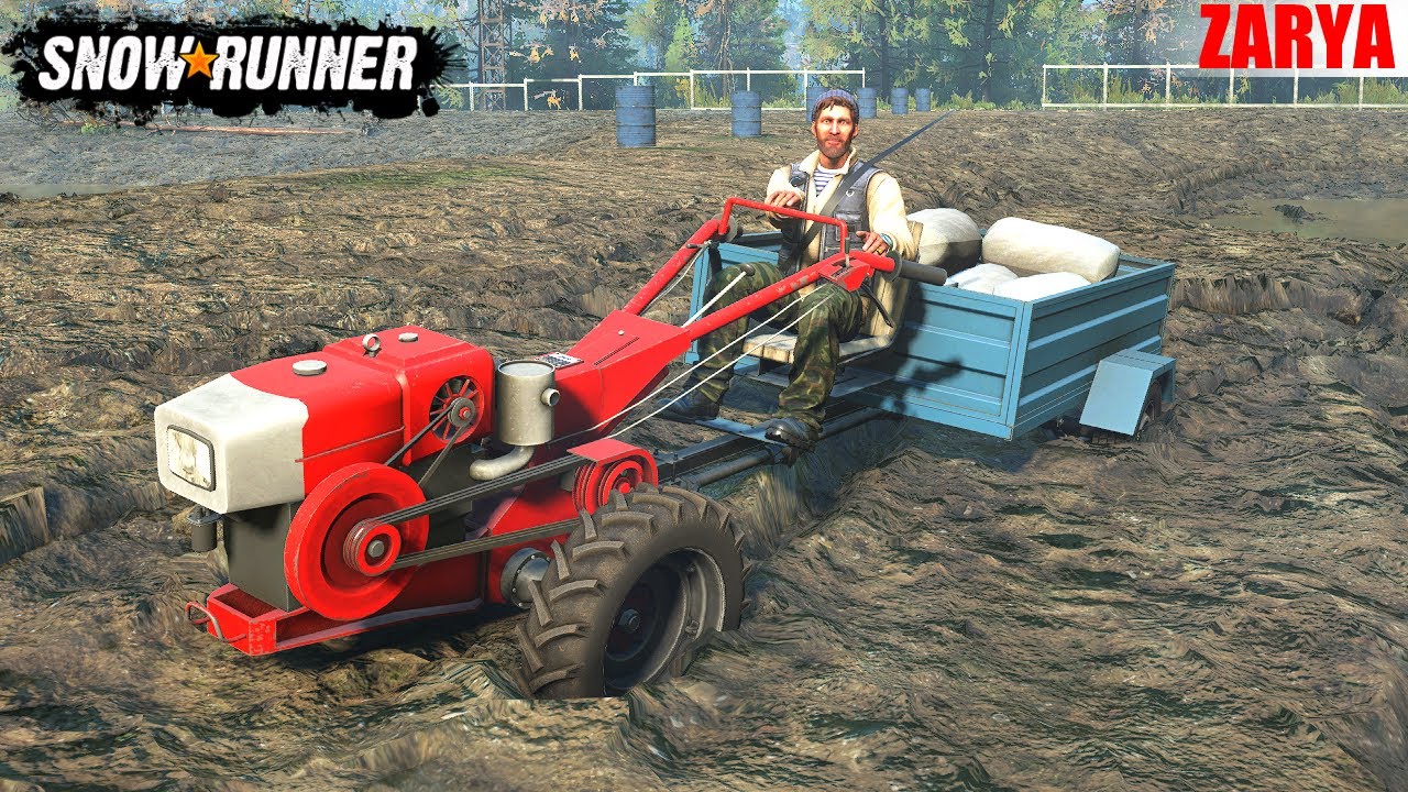 SnowRunner - Power Tiller Stuck In Mud