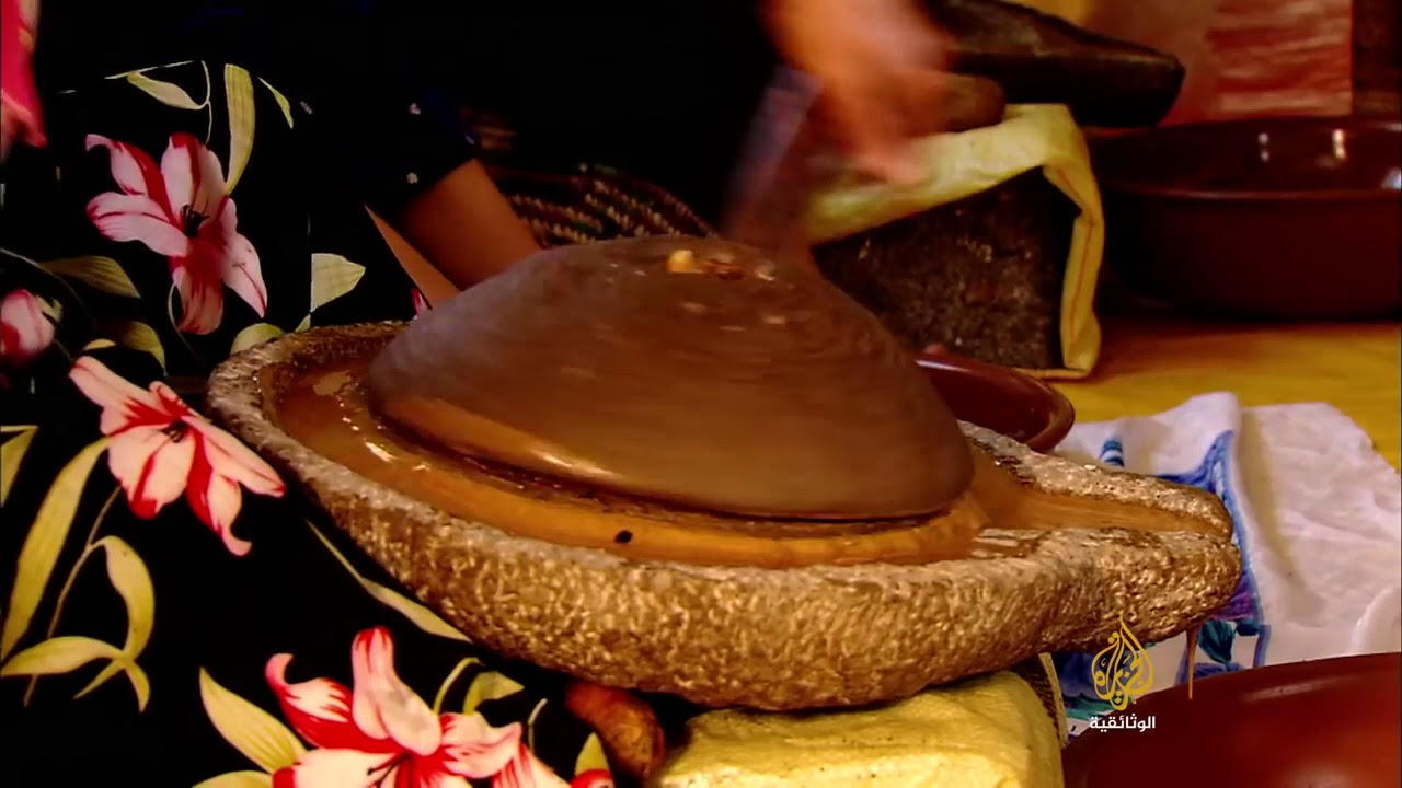Argan oil traditional hand-pressing