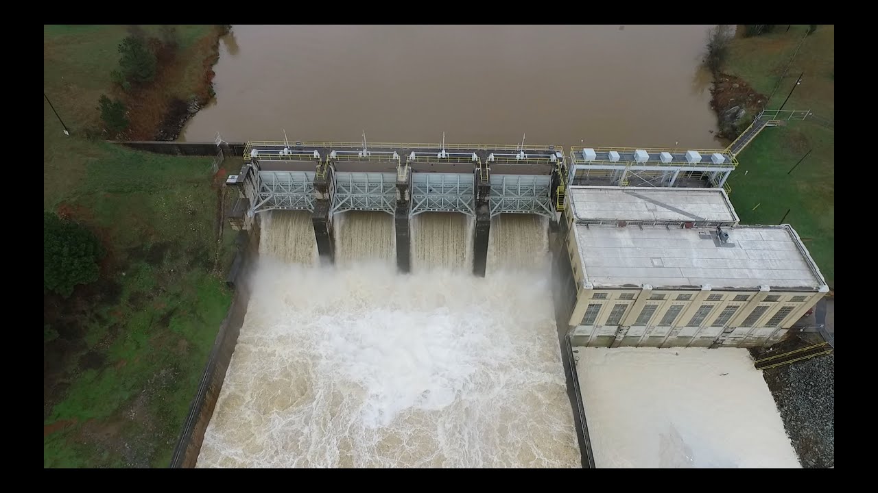 Buzzard Roost Dam - Lake Greenwood, SC December 2015 Flood