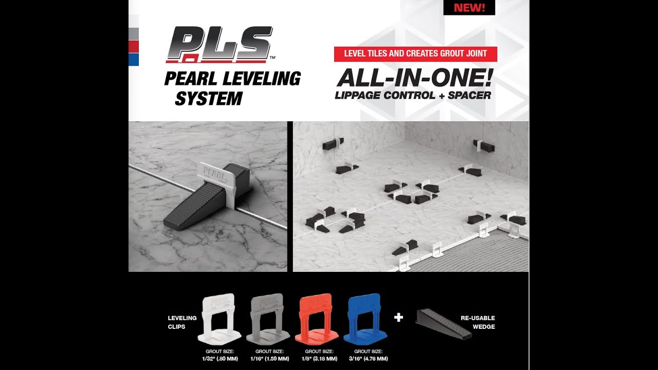 NEW! Pearl Leveling System - Level Tiles & Creates Grout Joint