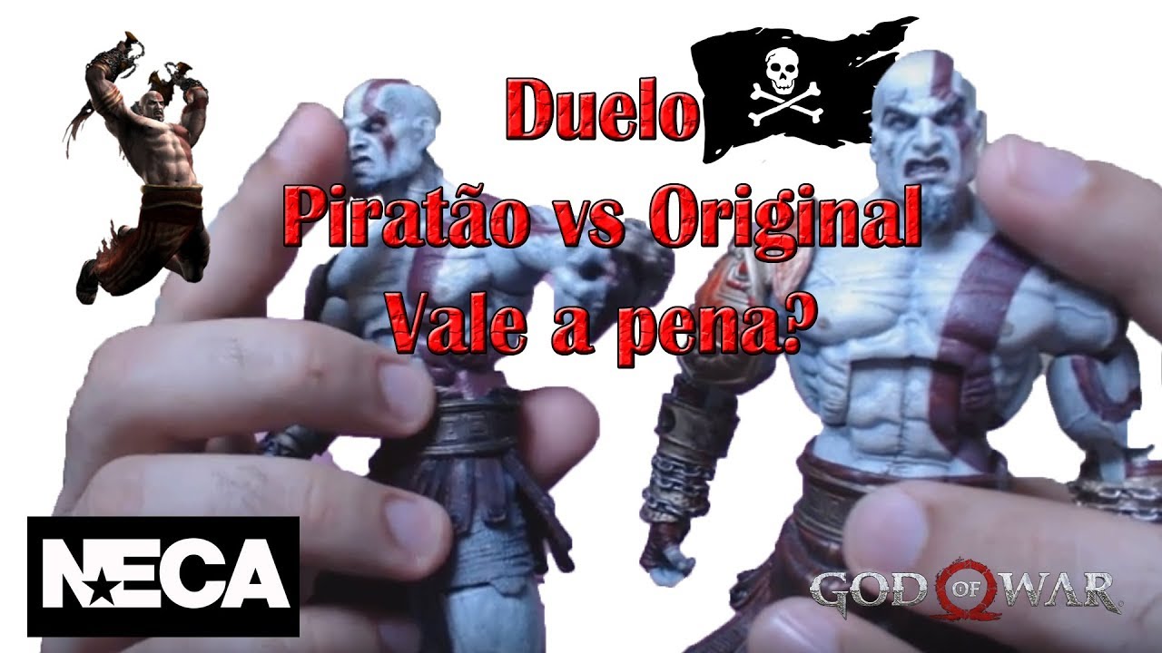 Review Comparativo Boneco Ultimate kratos Neca Vs Bootleg pt-br