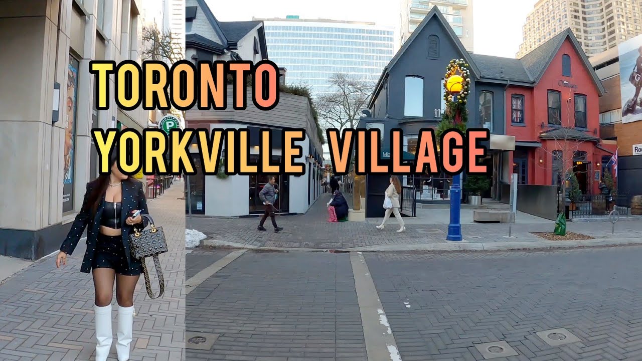 Toronto Downtown Yorkville Village walking Tour ,Canada April 2022
