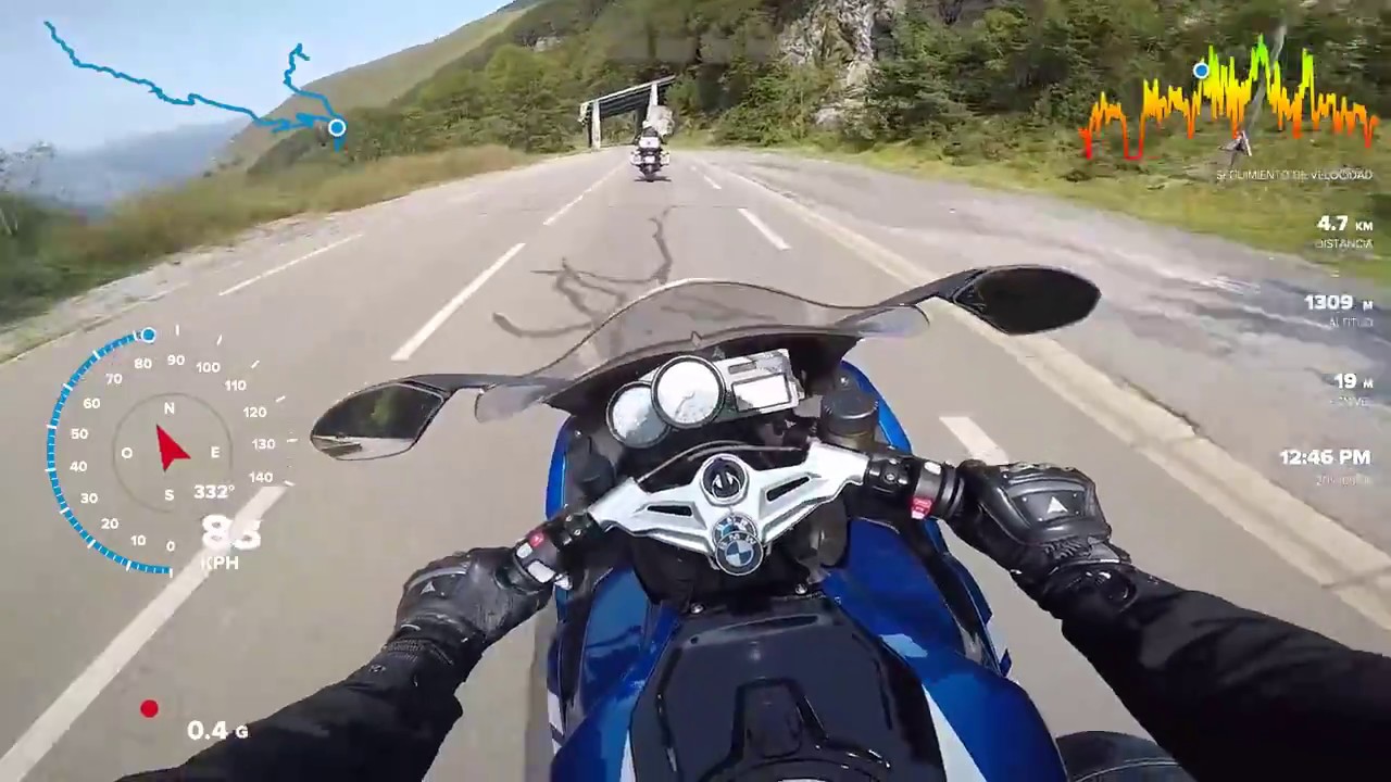GoPro5 BMW K1300S Formigal Telemetria