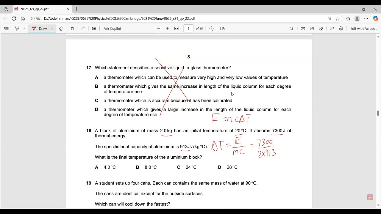 IGCSE Physics 0625/22/M/J/22