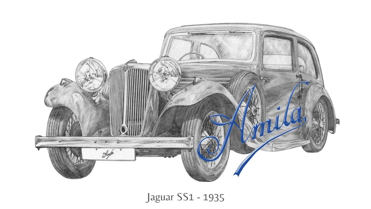 [DE] Jaguar SS1 1935 - Historische Automobilkunst von Amila