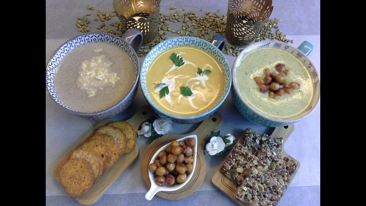 تلاتة اشكال من الشوربات الصحية التي تحتاجينها لفصل الشتاء🌺Trois sortes de Soupes  pour l'hiver