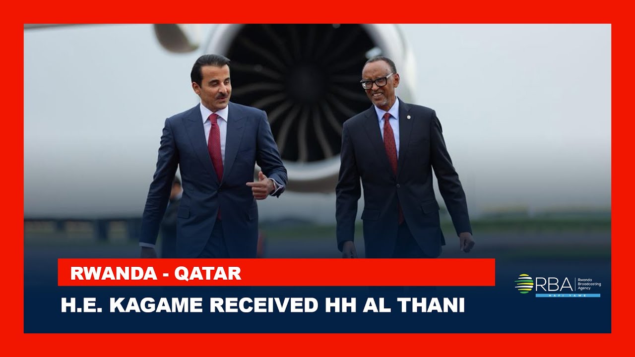 President Kagame received the Emir of Qatar, HH Al Thani, who is in Rwanda for an official visit