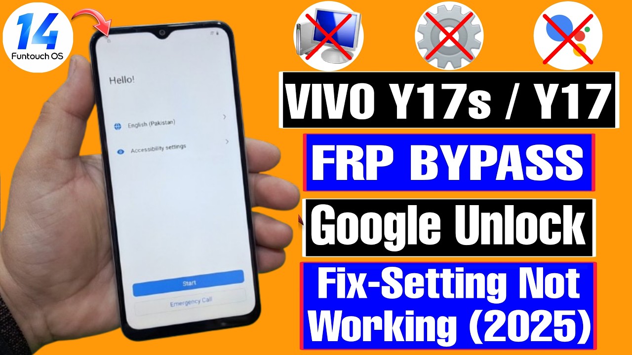 VIVO Y17s FRP Bypass | VIVO Y17s Google Lock Bypass Android 14 Without PC | Setting Not Open 2025