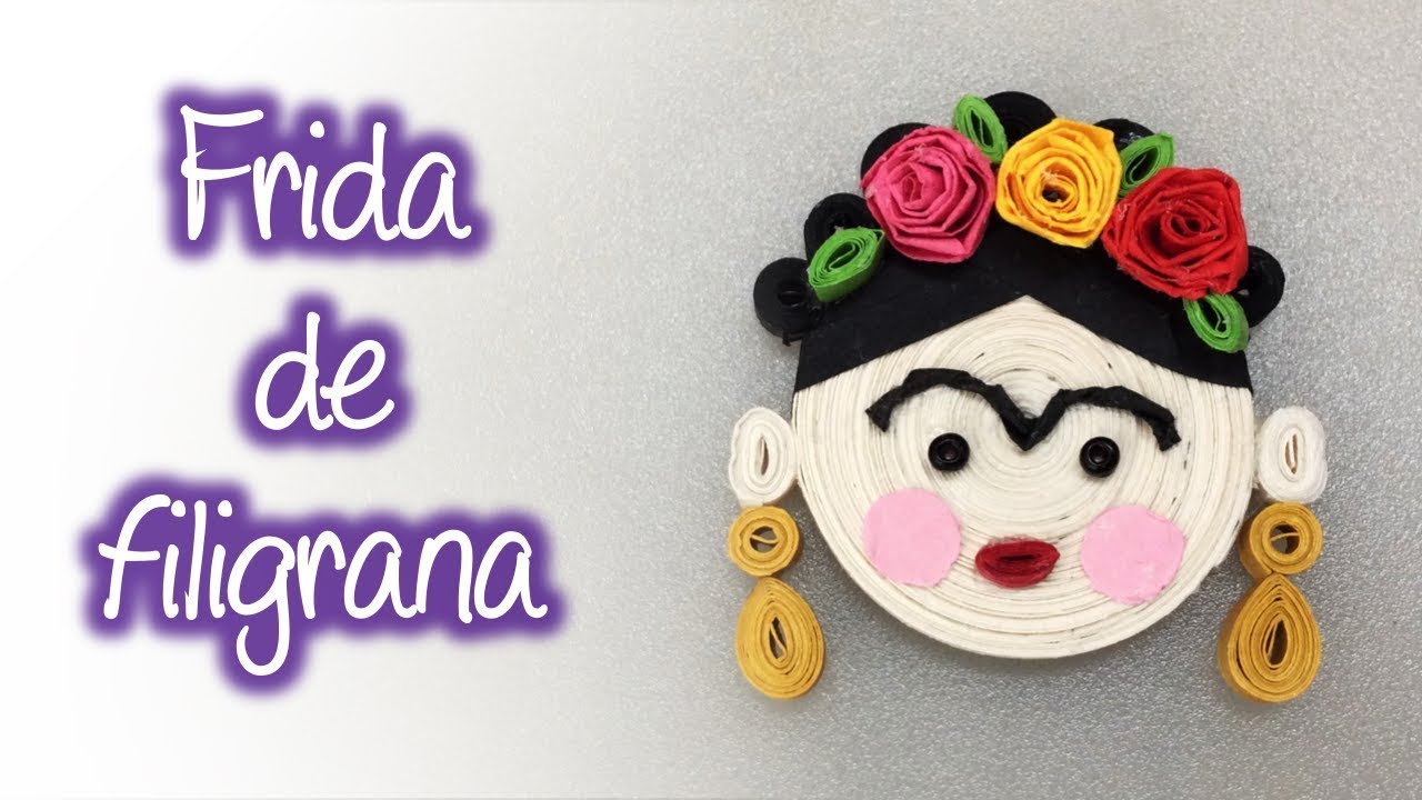Frida de filigrana, Quilling Frida figure