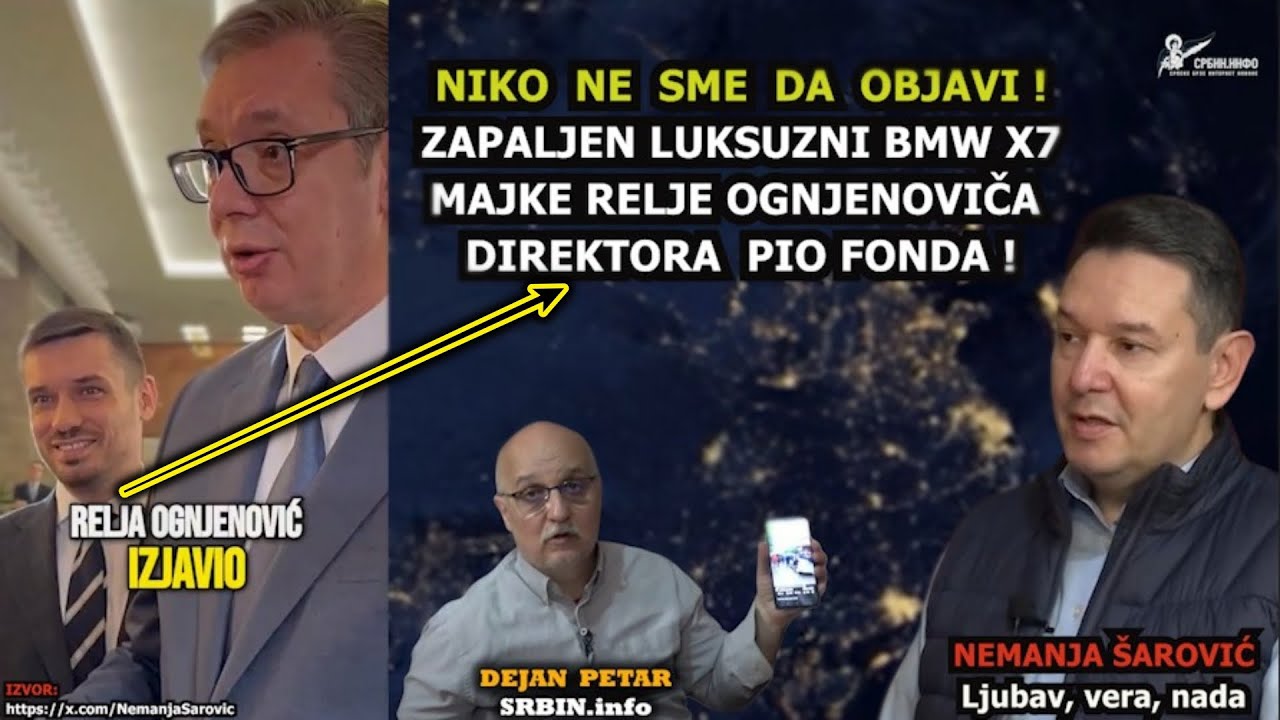 Krenuli da se tamane! Nemanja &Scaron;arović otkrio: Kućnom prijatelju Vučića dignut u vazduh BMW!