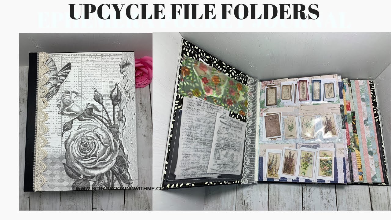 UPCYCLE OLD FILE FOLDERS, EPHEMERA STORAGE JOURNAL ~ THE FINISH