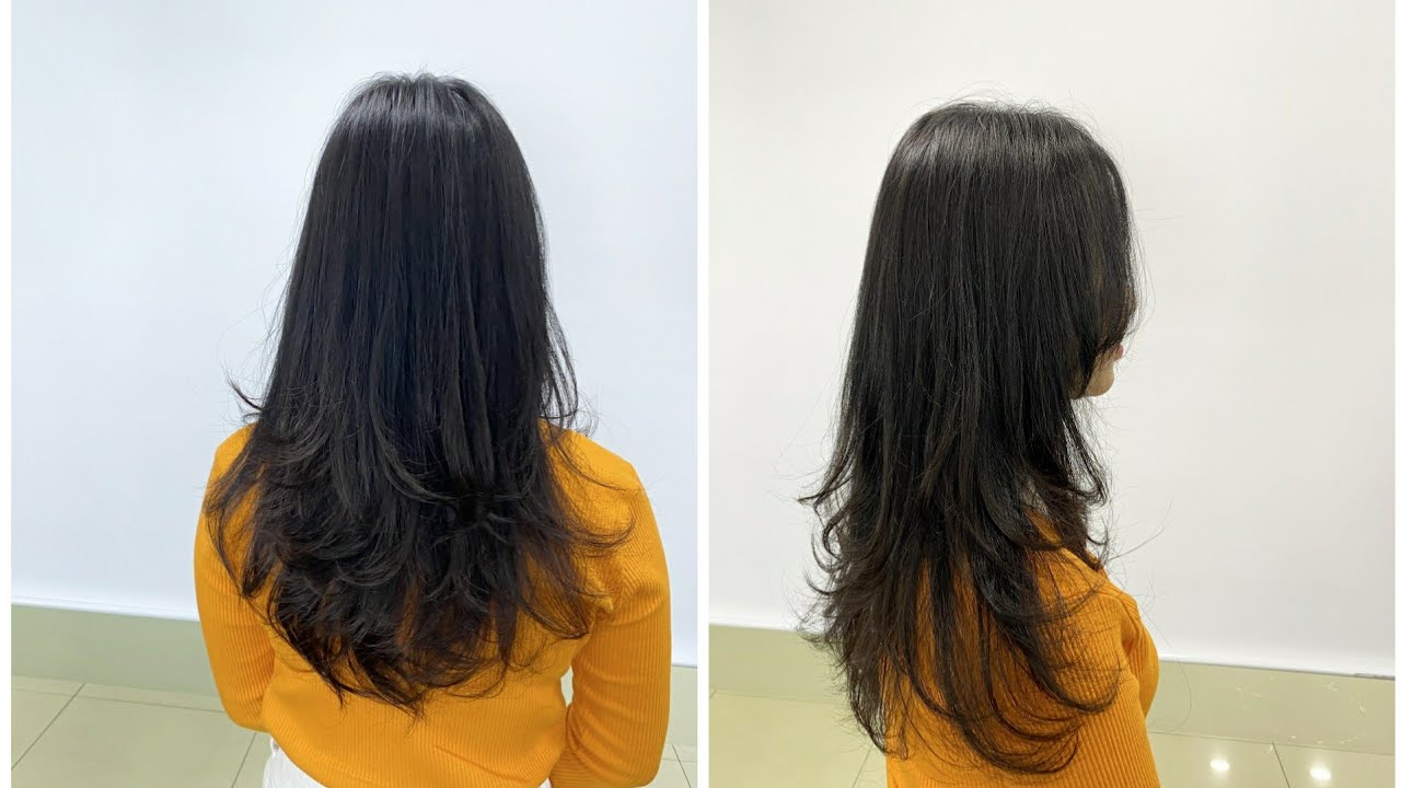 V라인 레이어드컷  how to cut layers style  112번