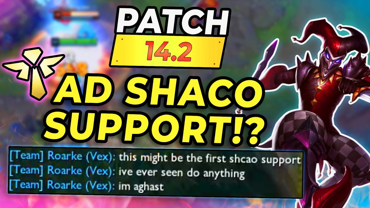 SEASON 14 AD SHACO SUPPORT IS SOOOO OP!? | PATCH 14.2 CHALLENGER RANK 1 SHACO