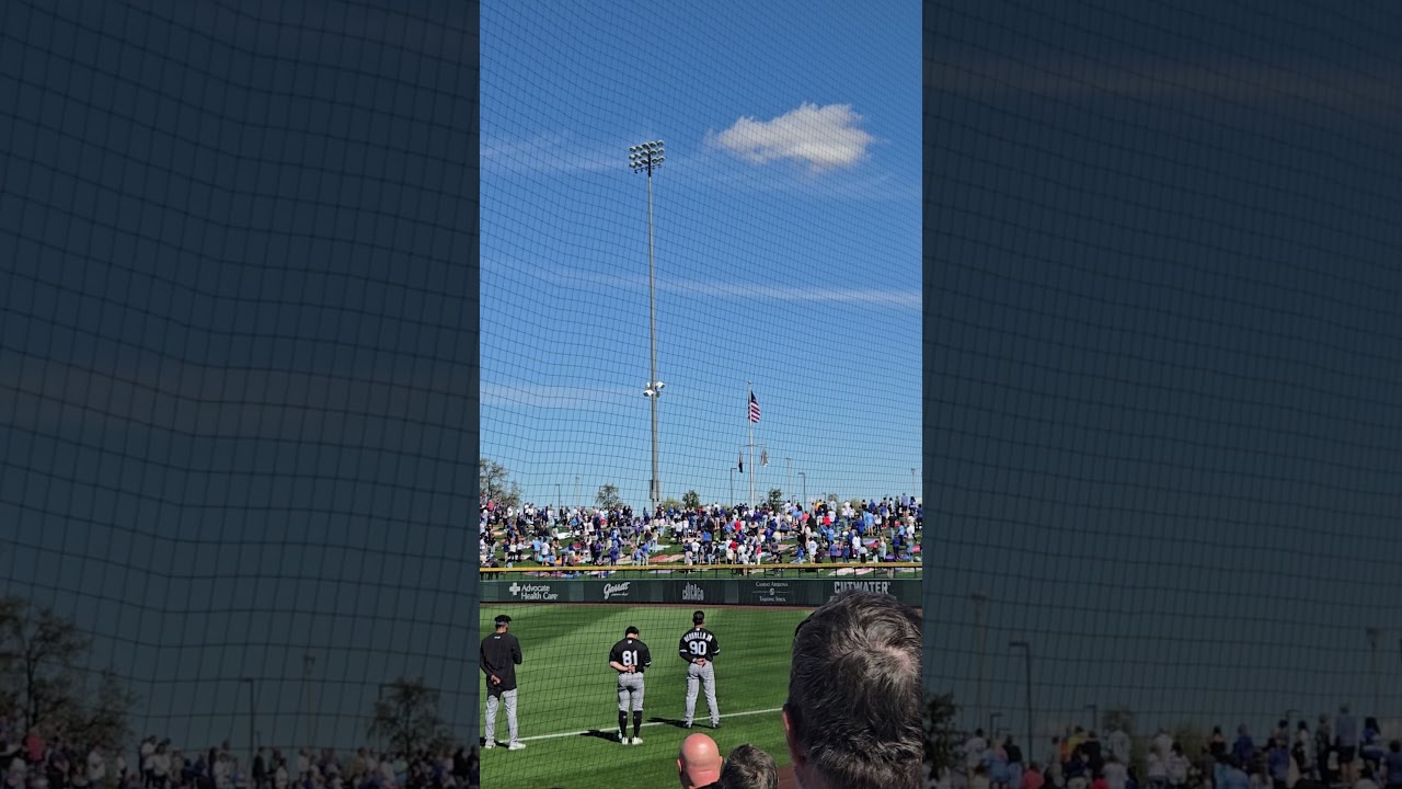 National Anthem w/Flyby - 02/20/2026  Cubs vs Sox/Sloan Park, Mesa AZ