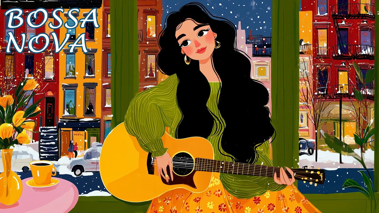 Bossa Nova Covers of Popular Songs 50 Hits ☕ Snowy Bossa Jazz for Study & Relax