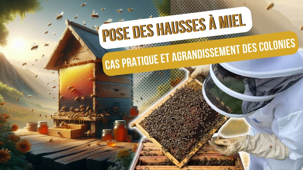 Pose des HAUSSES à miel et ajout de cadres cirés pour agrandir les ruches [S02E07]