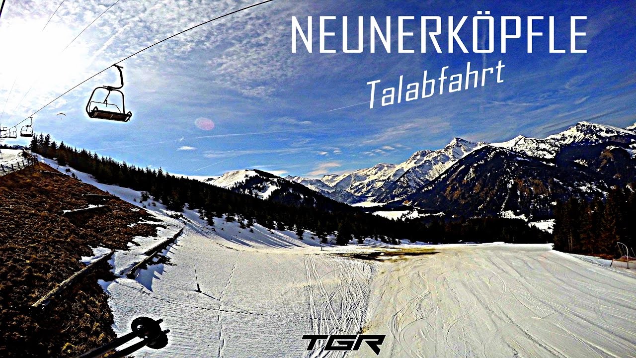Neunerköpfle - Talabfahrt POV [4K] Tannheimer Tal
