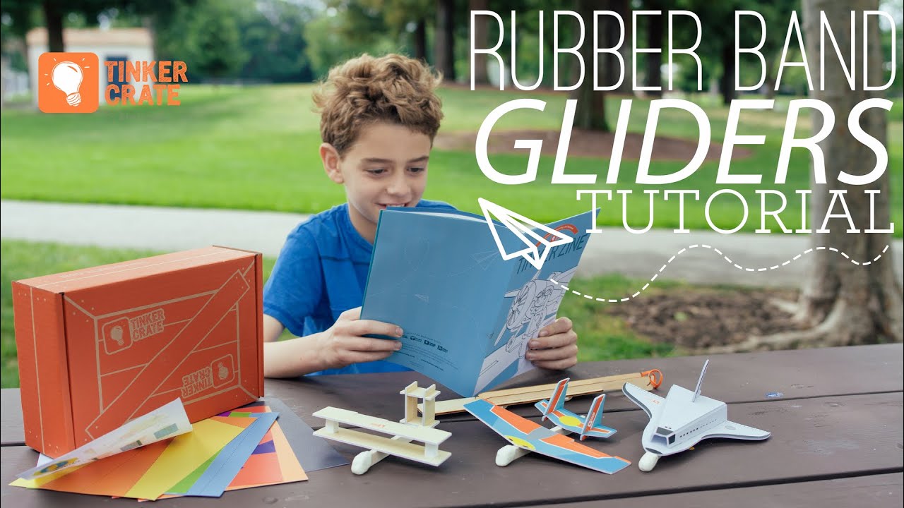 Rubber Band Powered Gliders - Tinker Crate Project Instructions