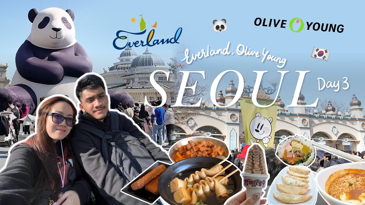 首尔 Seoul vlog 🇰🇷 ep4 | Everland, Olive Young, Korean meal, CU Mart, Convenient Store, Coex Mall 🍜🎢🎡🏰