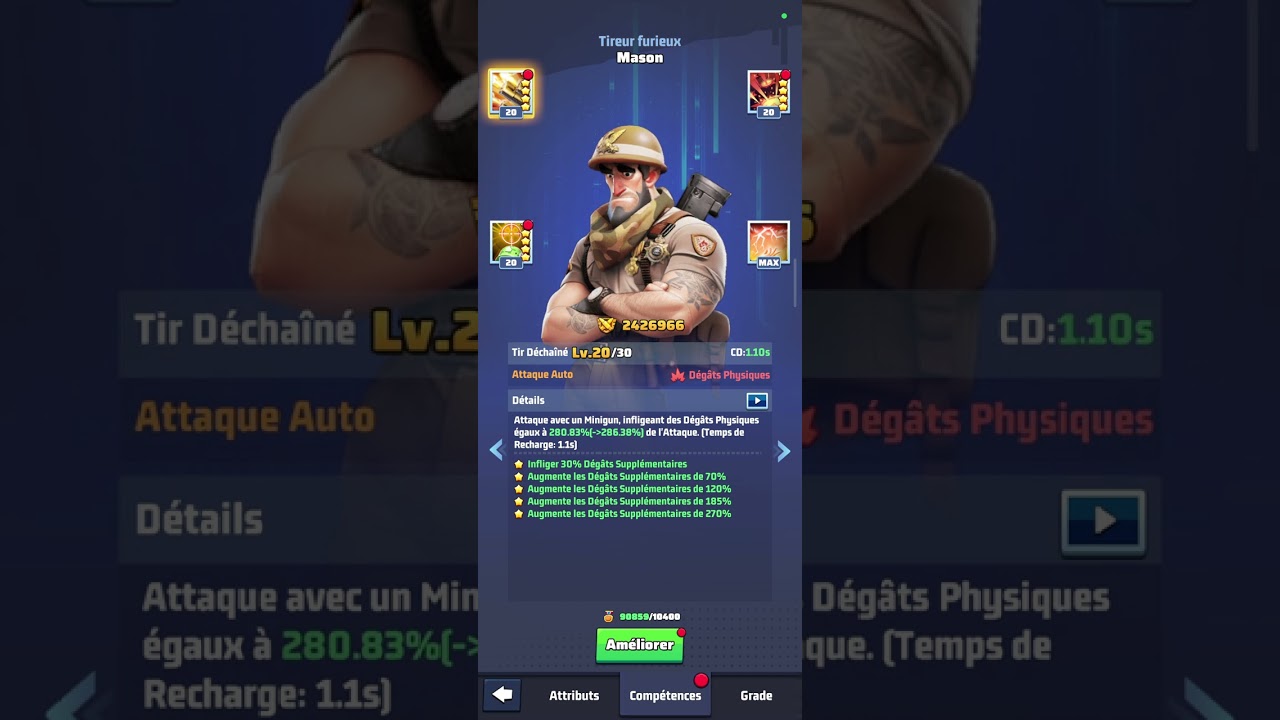 Lastwar/SurvivalGame : optimiser vos d&eacute;g&acirc;ts sur les recherch&eacute;s (exemple team tank)