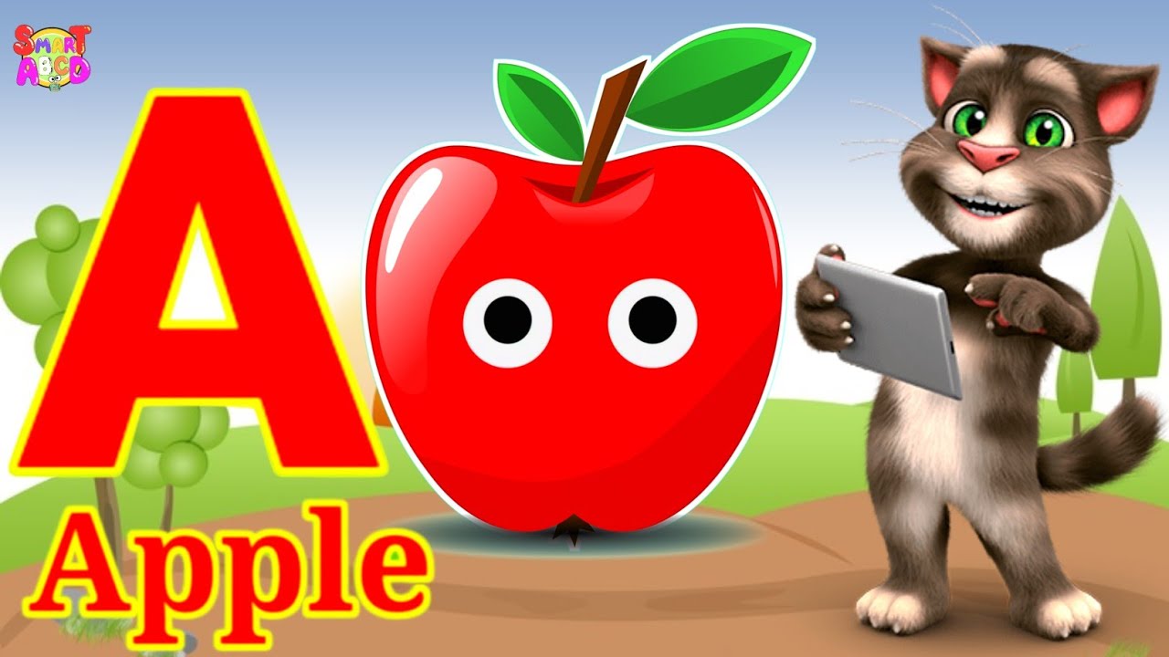Фонетическая песенка 2 с двумя словами в 3D-формате - A для яблока 🍎🍏 - Песни про алфавит ABC со ...