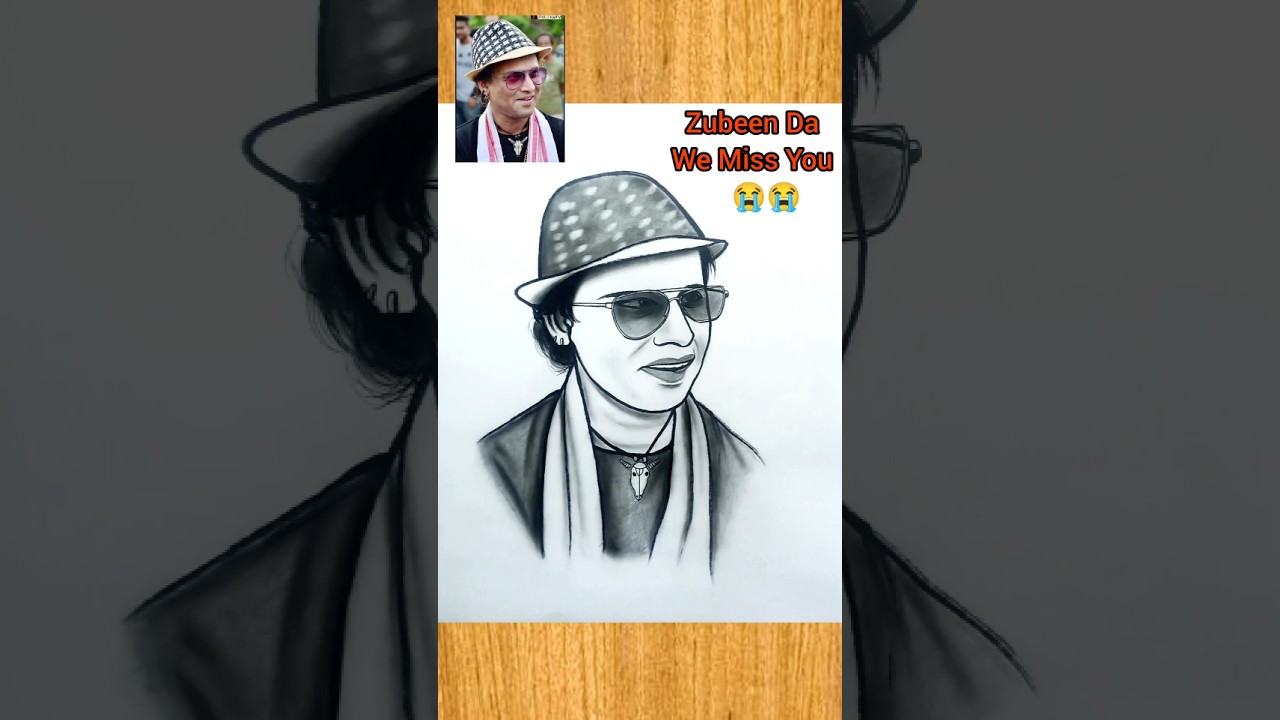 Zubeen Garg drawing 😭💔 #zubeengarg #drawing #art #shorts