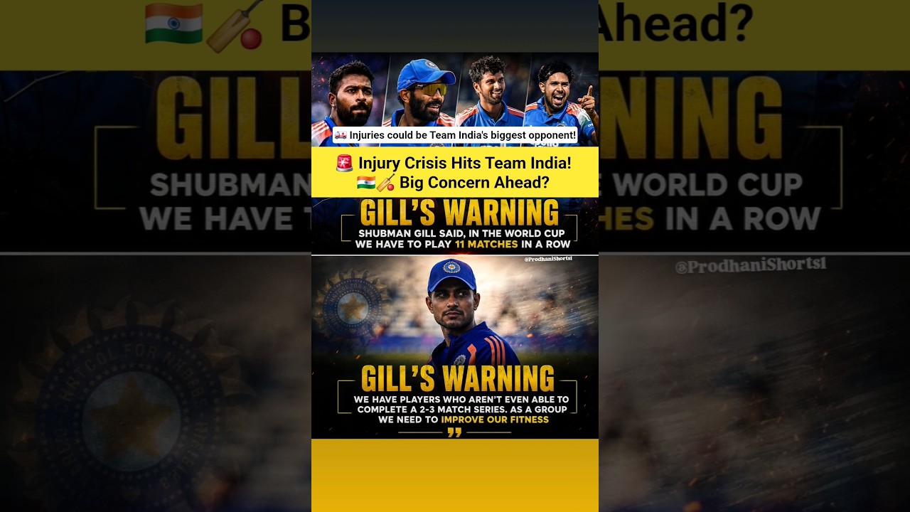 🚨 Injury Crisis Hits Team India! 🇮🇳🏏 Big Concern Ahead? #shorts