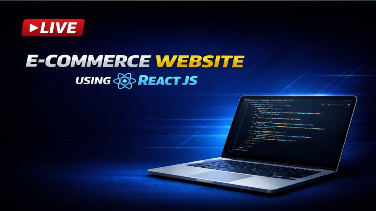 🔴  Live Build Full eCommerce Website Using React JS
