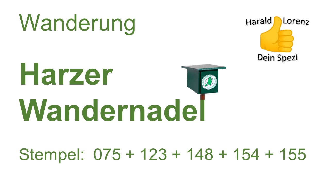 Harzer Wandernadel: Stempel 075, 123, 148, 154 und 155