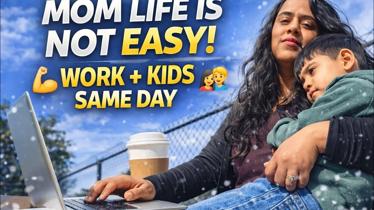 Aaj Bache Ke Saath Kaam Kiya 💪 | Mom Life in USA | Working Mom Vlog