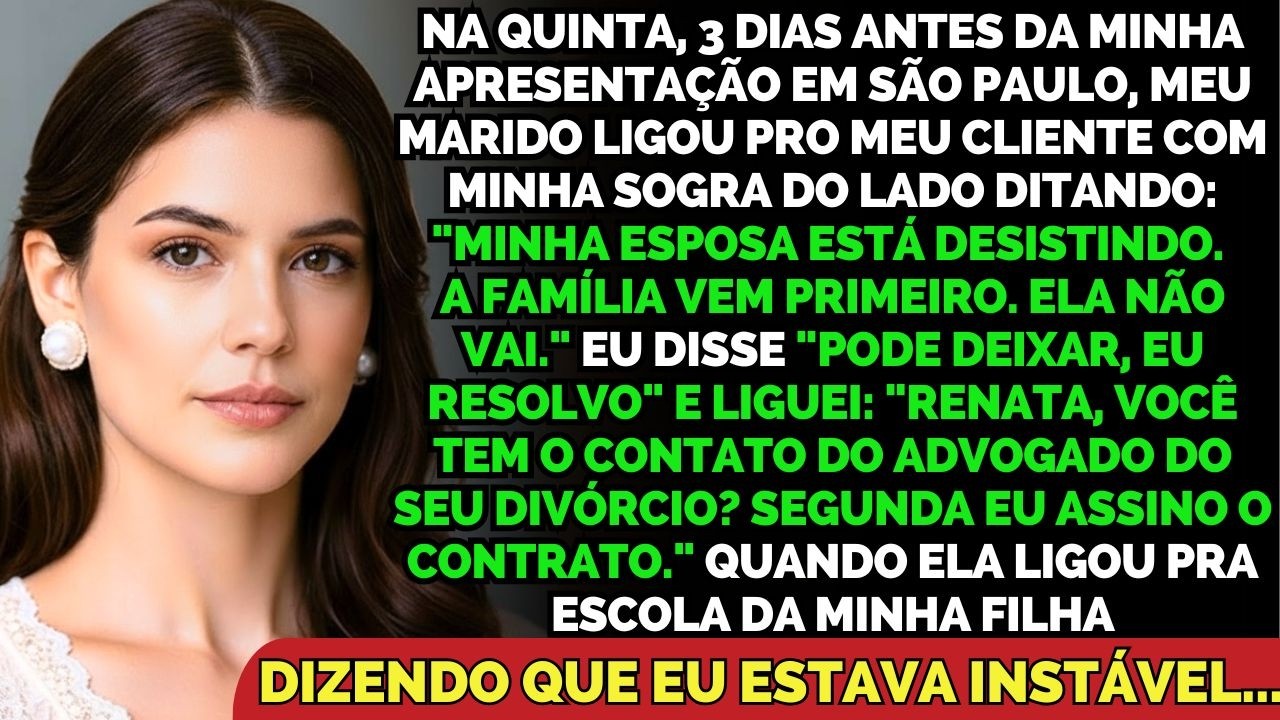 Meu Marido Ligou Pro Meu Cliente Com Minha Sogra Do Lado: 'Ela Desistiu' — Assinei O Projeto E...