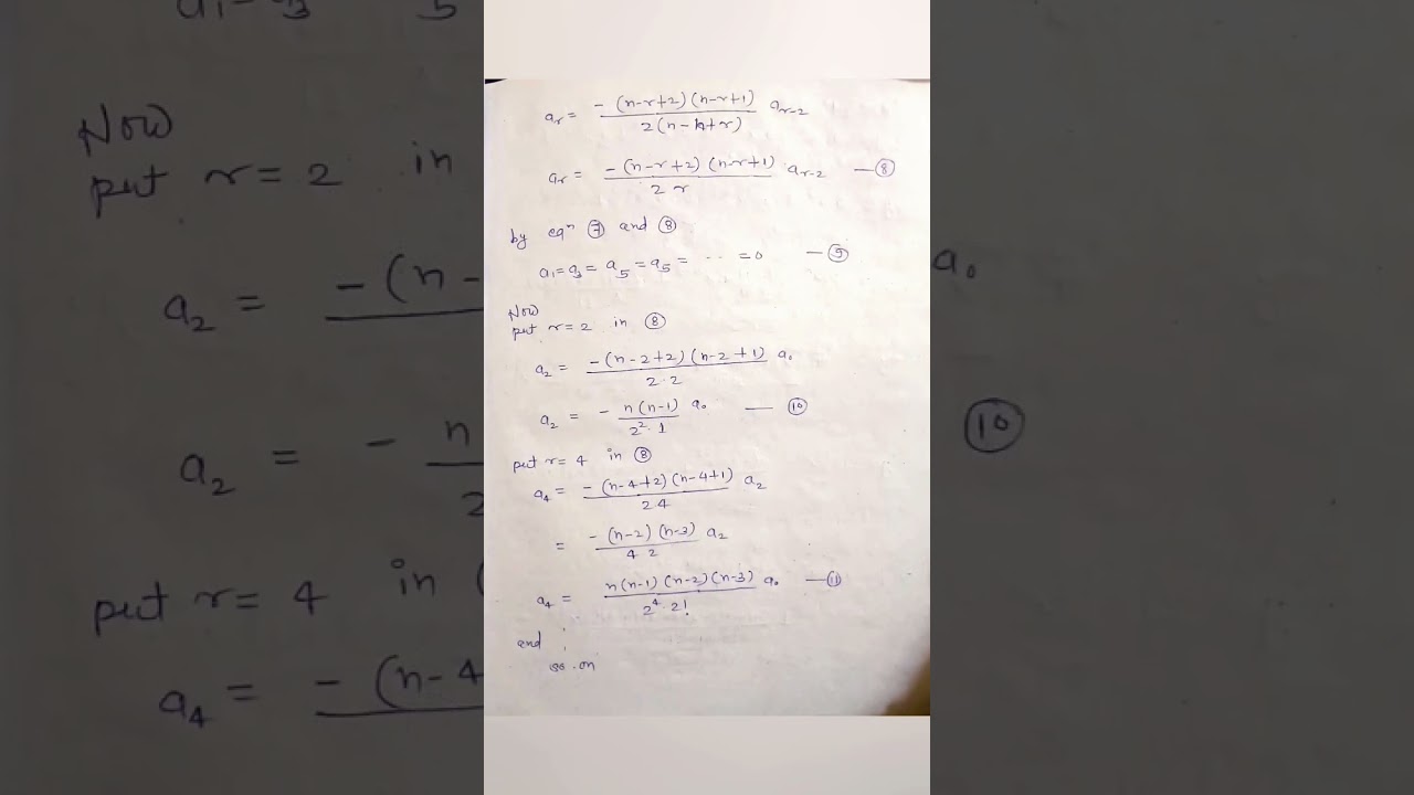 hermite differential equation notes🥰🥰