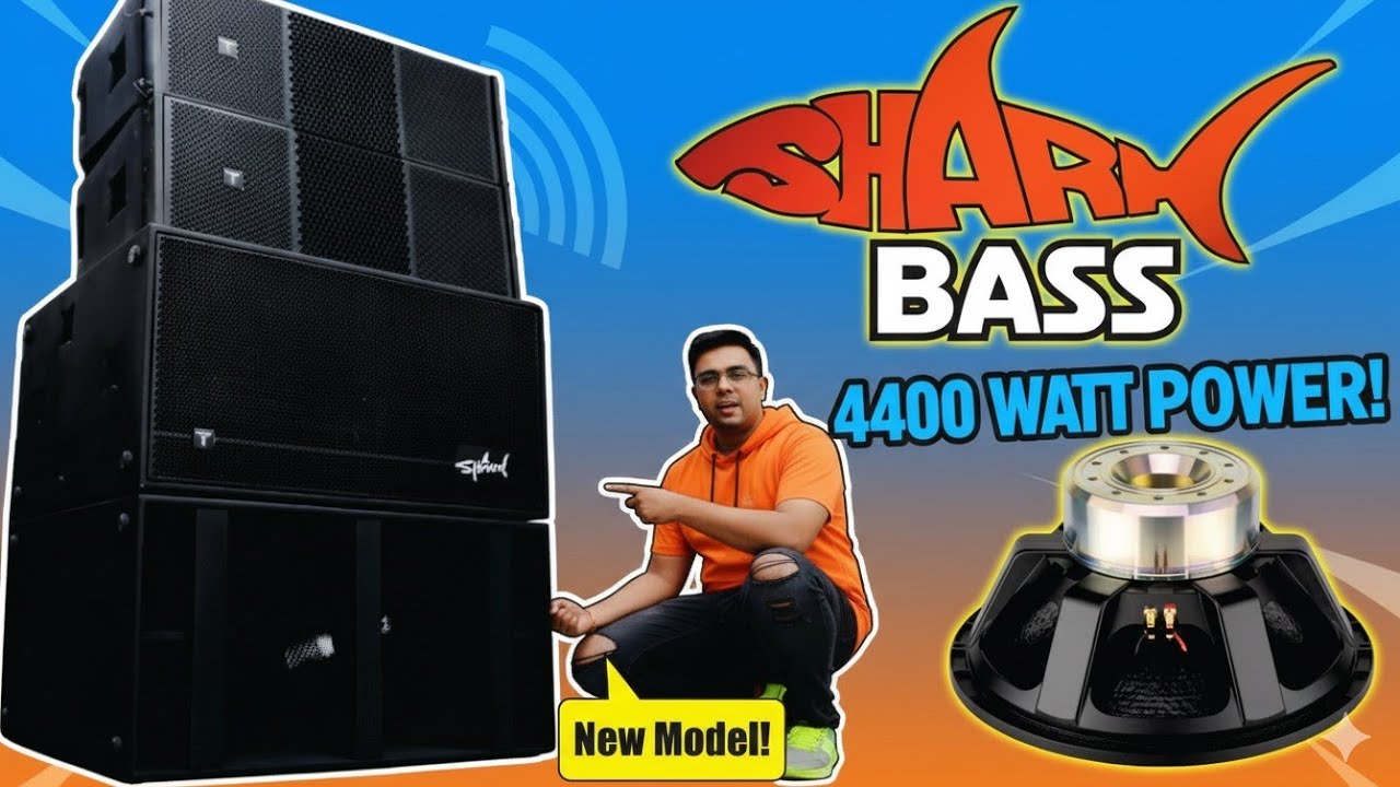 Dual 21 inch Speaker Powerful Bass | Shark Bass By Turbo Audio | 4400w Bass