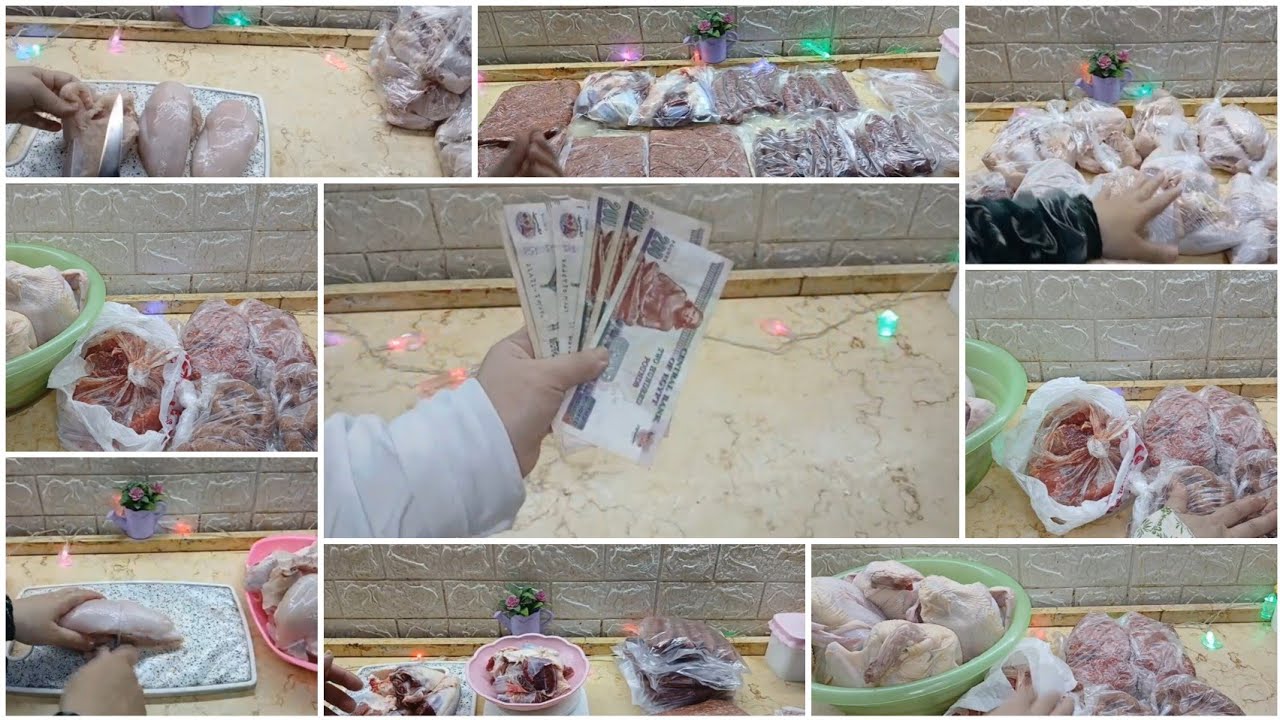 ميزانية شهر2❗️١٢٠٠ج❗️مشتريات شهر رمضان٢٠٢٦٠🌙لحوم❗️فراخ❗️بتقسمه تملي بيتك خير❗️بافكار بسيطه❗️واقتصادي